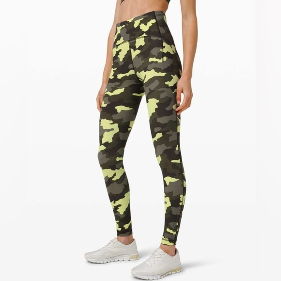Lululemon 4 Swift Speed High-Rise Tight 28" Heritage Camo Crispin Green Multi - Picture 1 of 16